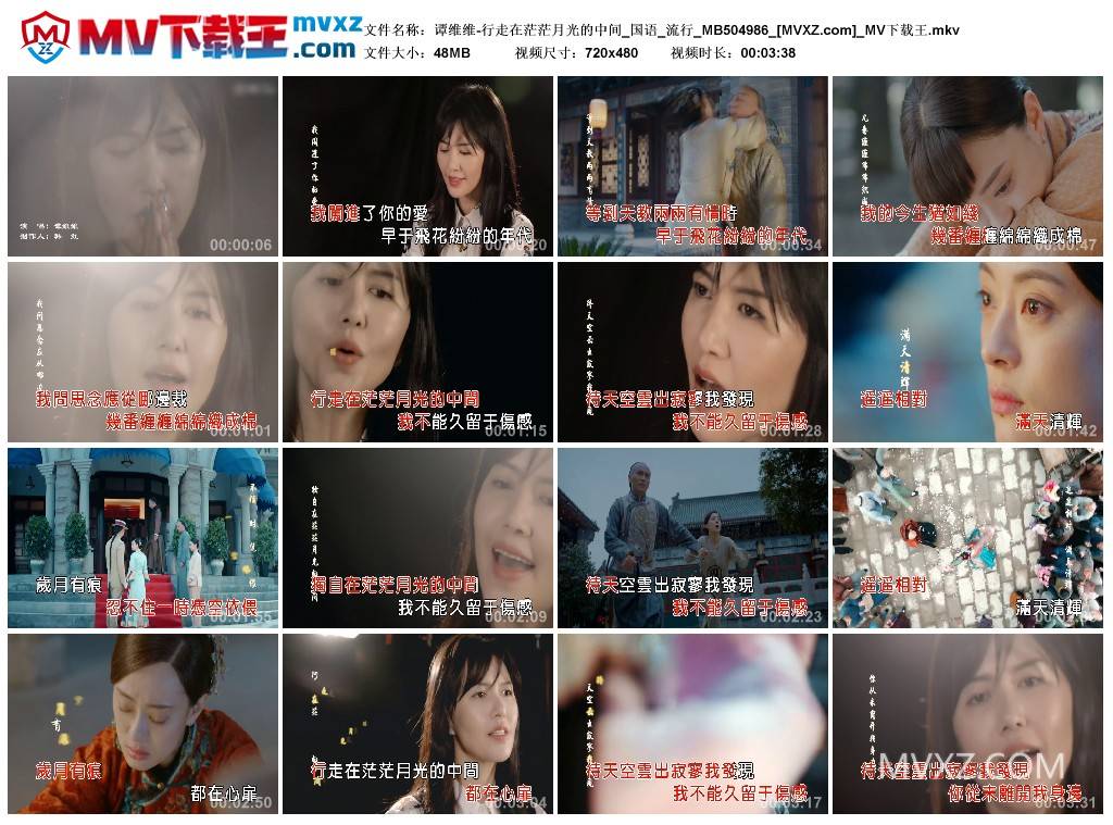 谭维维-行走在茫茫月光的中间_国语_流行_MB504986